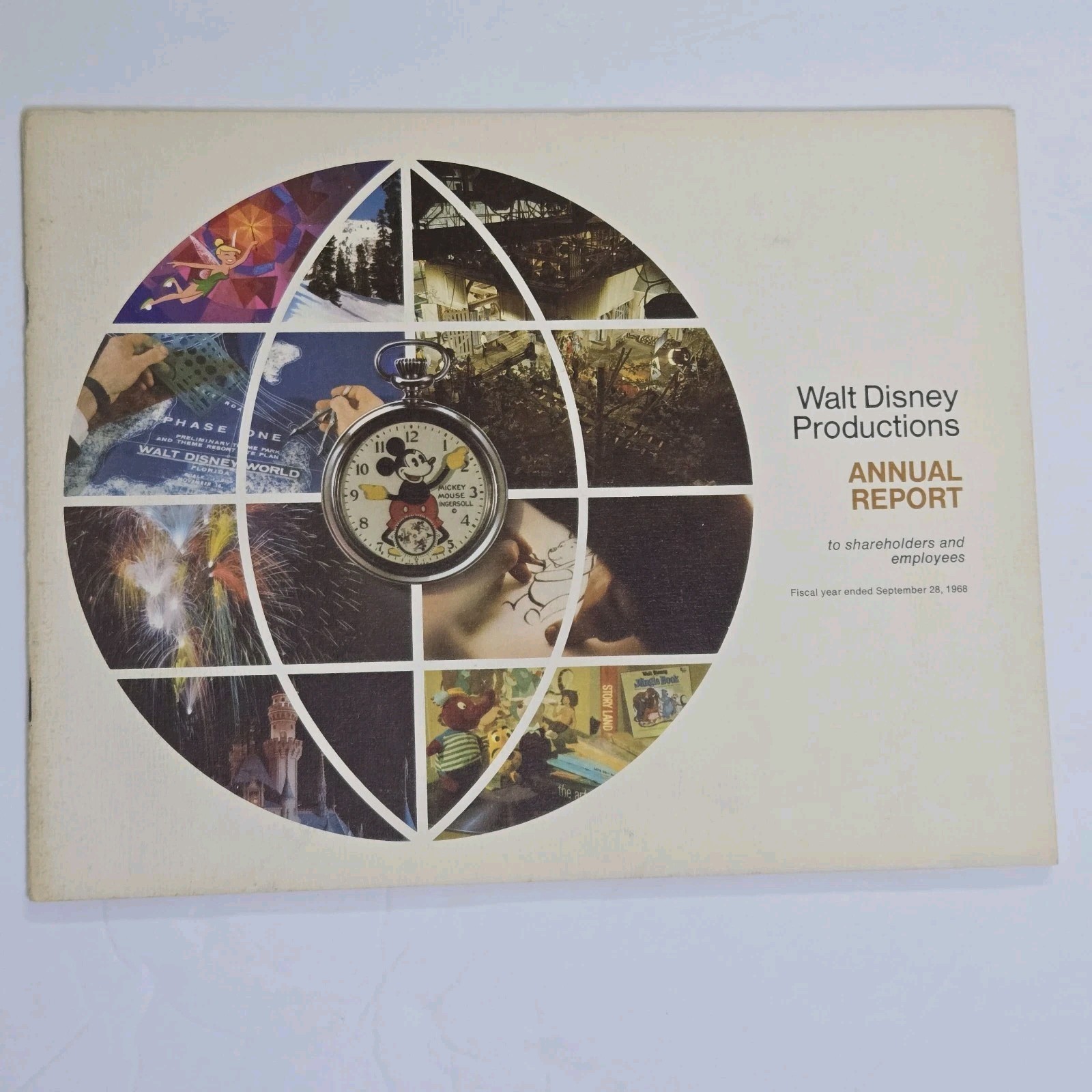 Rare 1968 Walt Disney Productions Annual Report - Florida Project Plans Vintage